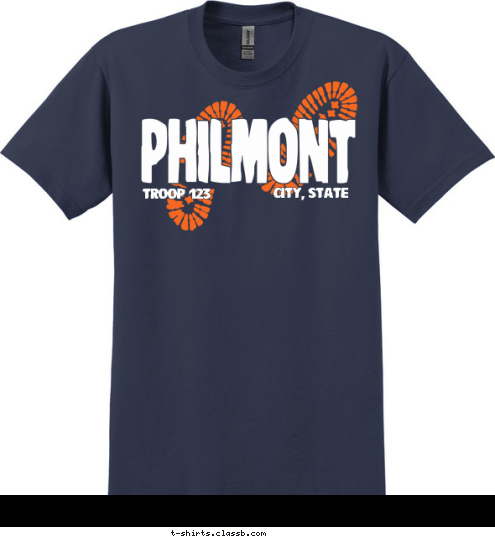 PHILMONT ANYTOWN, USA TROOP 123 T-shirt Design SP4752