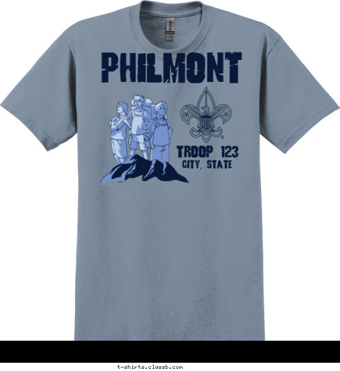 ANYTOWN, USA TROOP 123 PHILMONT T-shirt Design SP4759