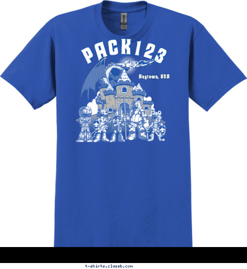 Pack 123 Anytown, USA Knights Of The Round Table T-shirt Design SP4873