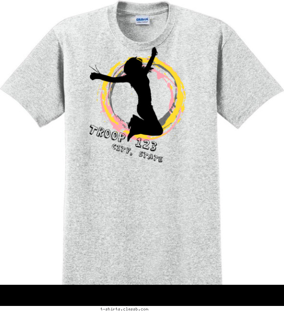 Jumping Girl T-shirt Design