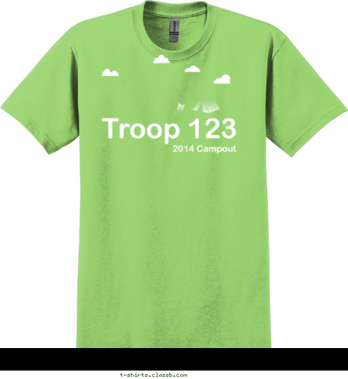 Girl Scouts 2014 Campout Troop 123 T-shirt Design SP4881