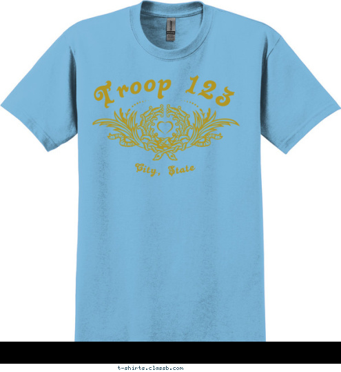 Girl Scout Your text here! City, State Troop 123 T-shirt Design SP4892