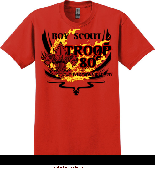 Farmingville, NY TROOP
80 Boy Scout T-shirt Design 