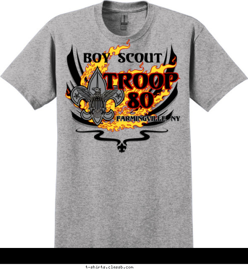 Farmingville, NY TROOP
80 Boy Scout T-shirt Design 