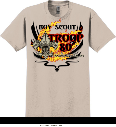 Farmingville, NY TROOP
80 Boy Scout T-shirt Design 