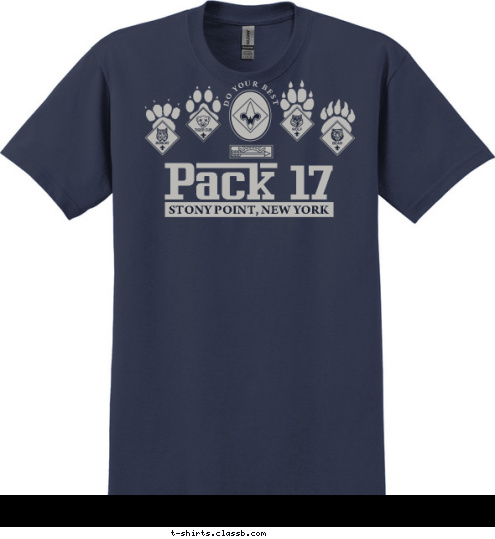 DO YOUR BEST STONY POINT, NEW YORK Pack 17 T-shirt Design 