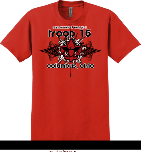 columbus, ohio troop 16 boy scouts of america T-shirt Design 