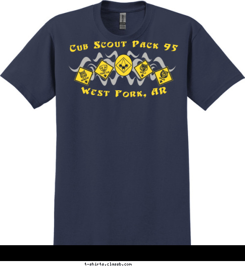 Journey of a Lifetime Pack 95 West Fork, AR  Cub Scout Pack 95 T-shirt Design 