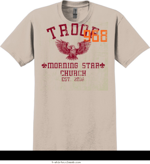 PREPARED BE MORNING STAR CHURCH EST. 2009 968 TROOP T-shirt Design 