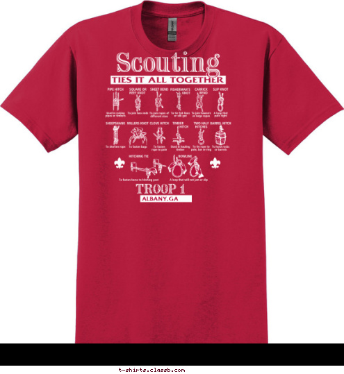 TROOP 1 ALBANY, GA T-shirt Design 