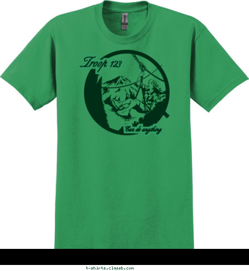 Girl Scout Can do anything Troop 123 T-shirt Design SP4905