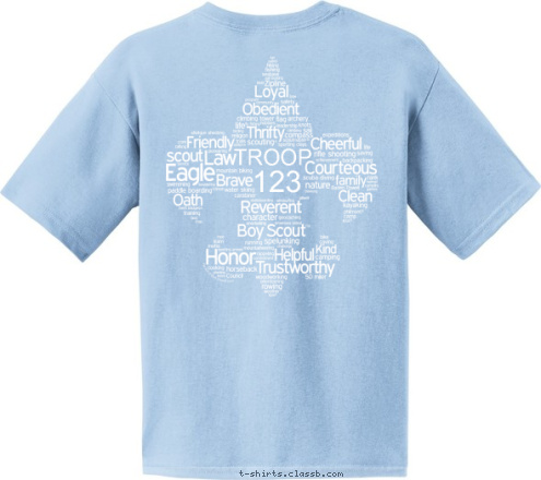 ANYTOWN, USA 123 TROOP 123 TROOP T-shirt Design 