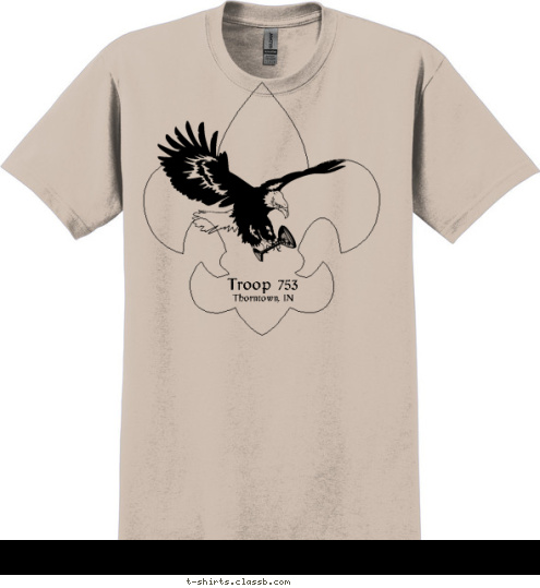 THREE QUESTIONS

1. What is your name?

Troop 753.

2. What is your quest?

We seek the coveted Eagle award.

3. What is the unladen air
speed of a swallow?

African or European? Thorntown, IN Troop 753 T-shirt Design Holy Grail Eagle