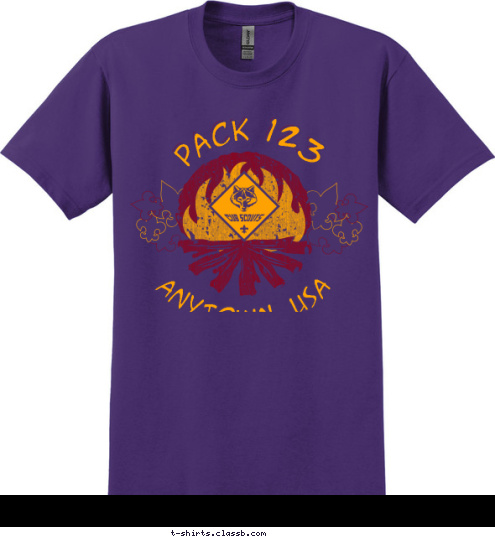 PACK 123 Anytown, USA T-shirt Design 