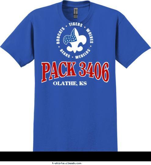 PACK 3406
  OLATHE, KS T-shirt Design 