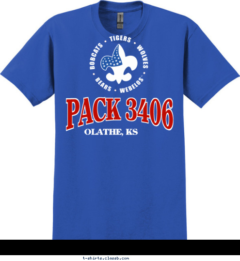 PACK 3406
   OLATHE, KS T-shirt Design 