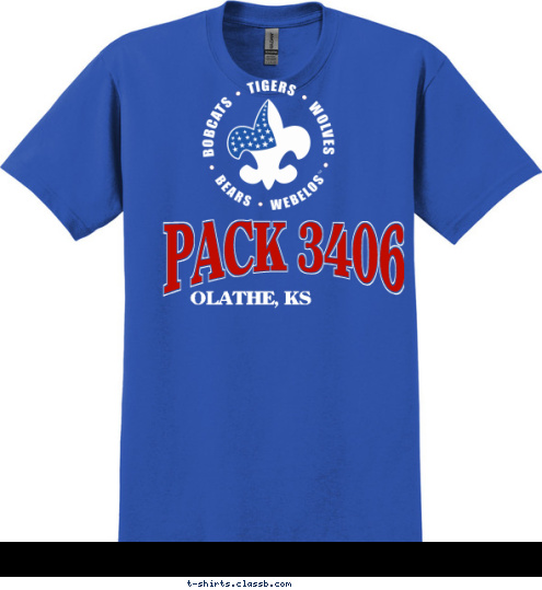 PACK 3406 OLATHE, KS T-shirt Design 