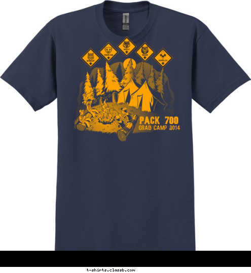 PACK 700 GRAD CAMP 2014 T-shirt Design 