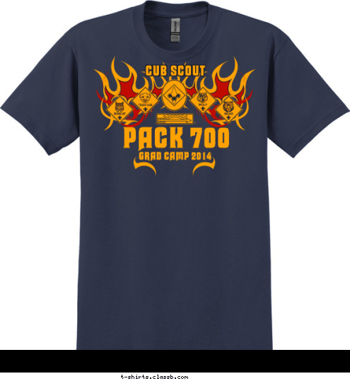 GRAD CAMP 2014 PACK 700 CUB SCOUT T-shirt Design 