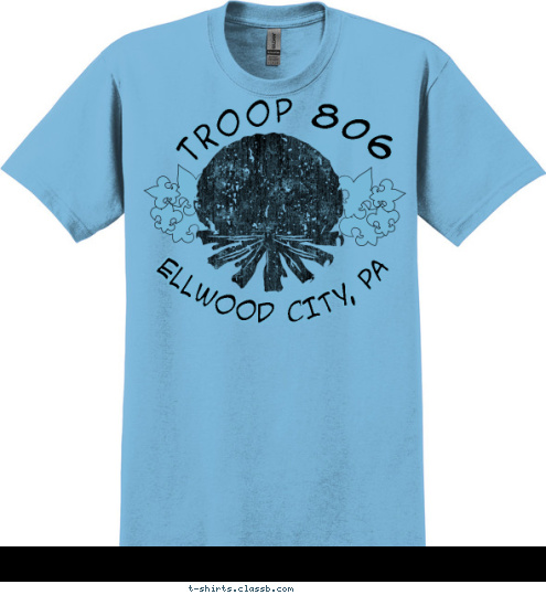 Trinity Baptist Church
   TROOP
 808 Jacksonville Fl Your text here! Troop 806 ELLWOOD CITY, PA T-shirt Design 