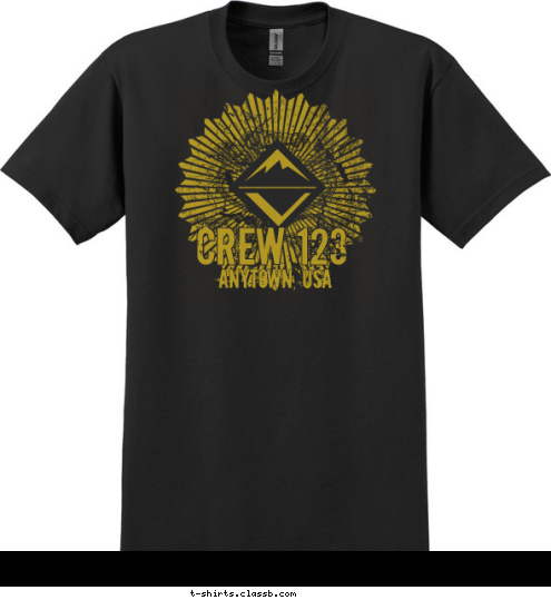 ANYTOWN, USA CREW 123 T-shirt Design 