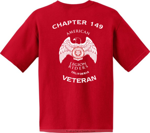 New Text VETERAN CHAPTER 149 CALIFORNIA T-shirt Design 