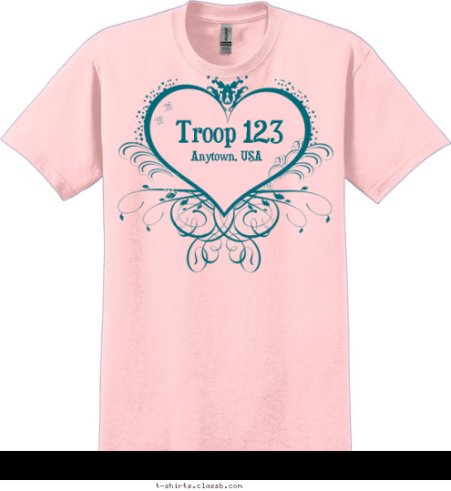 Your text here! Girl Scout Anytown, USA Troop 123 T-shirt Design SP4931