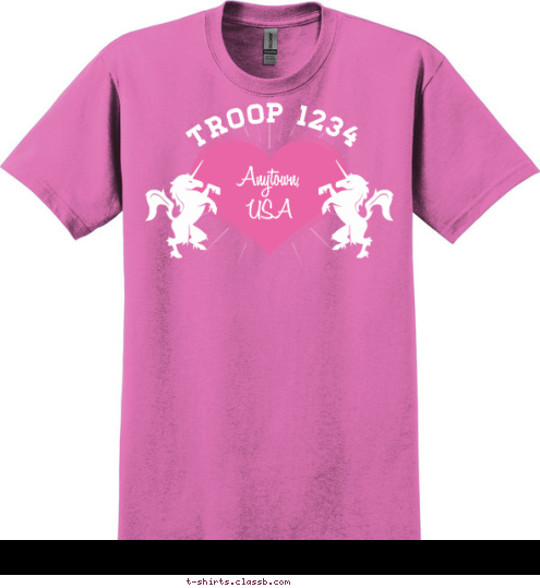 Your text here! 123 TROOP TROOP 1234 Anytown,
 USA T-shirt Design SP4939