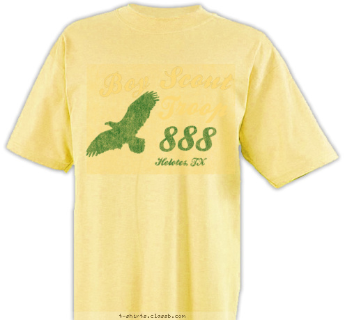 Troop 888 Helotes, TX Scout Boy  T-shirt Design 