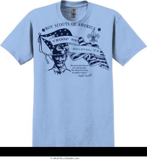 Helotes, TX TROOP 888 BOY SCOUTS OF AMERICA T-shirt Design 