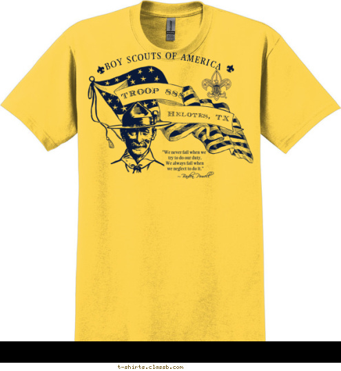 Helotes, TX TROOP 888 BOY SCOUTS OF AMERICA T-shirt Design 