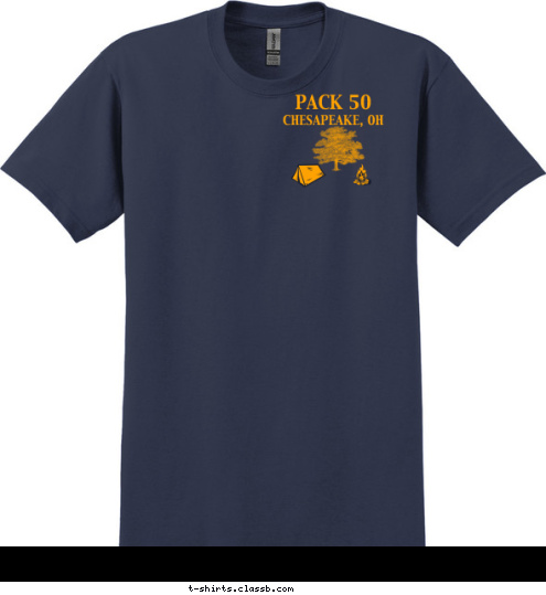 Your text here! Pack 50 Cub Scouts CHESAPEAKE PACK 50 CHESAPEAKE, OH T-shirt Design 