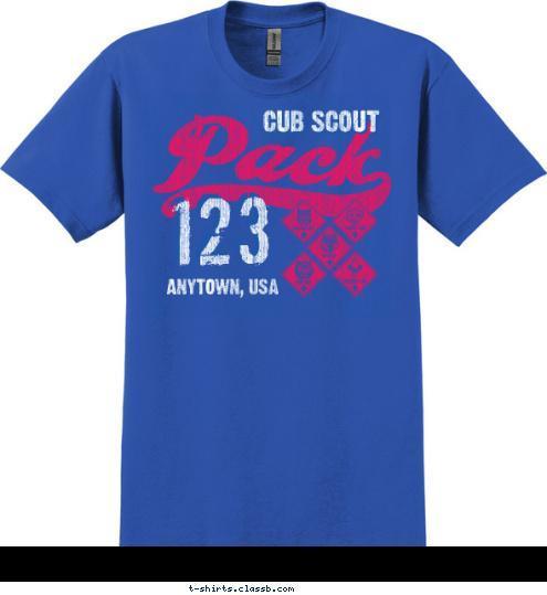 123 ANYTOWN, USA CUB SCOUT T-shirt Design 