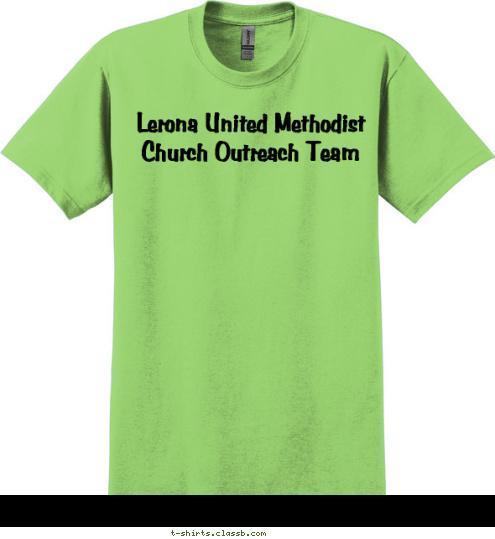 Lerona United Methodist Church Outreach Team T-shirt Design 