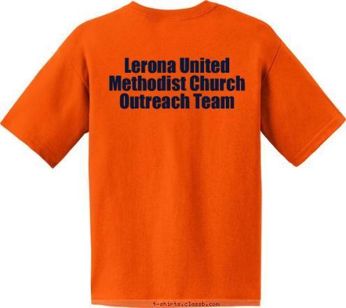 Lerona United Methodist Church Outreach Team T-shirt Design 