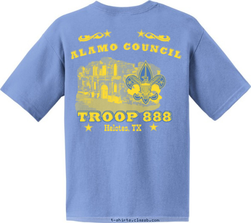 TROOP 888 Alamo Council Helotes, TX TROOP 888 Helotes, Texas T-shirt Design 