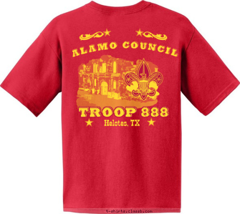 TROOP 888 Alamo Council Helotes, TX TROOP 888 Helotes, Texas T-shirt Design 