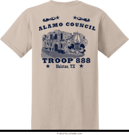 TROOP 888 Alamo Council Helotes, TX TROOP 888 Helotes, Texas T-shirt Design 