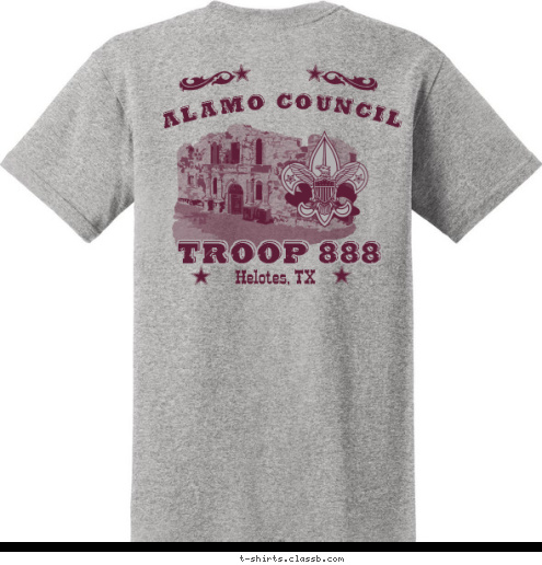 TROOP 888 Alamo Council Helotes, TX TROOP 888 Helotes, Texas T-shirt Design 