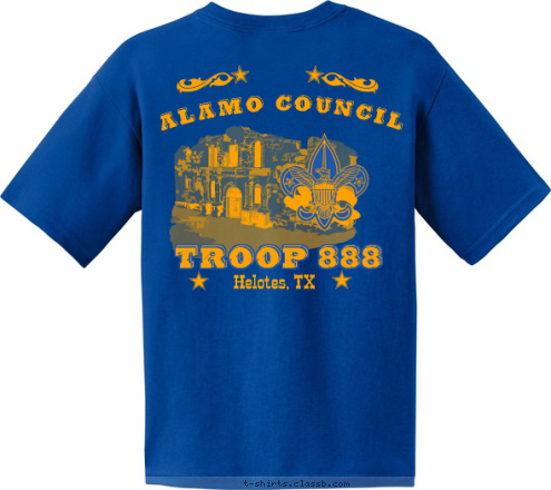 TROOP 888 Alamo Council Helotes, TX TROOP 888 Helotes, Texas T-shirt Design 