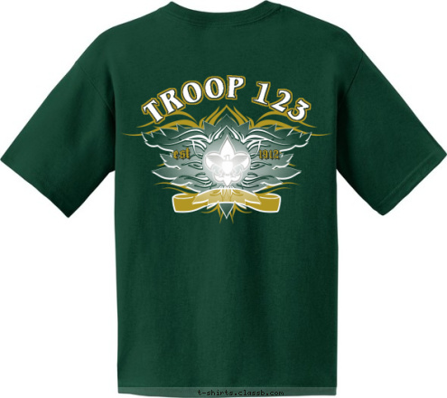 TROOP 123 est 1912 ANYTOWN, USA T-shirt Design 