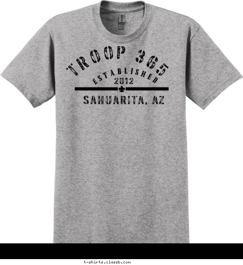 TROOP 365 SAHUARITA, AZ 2012 ESTABLISHED T-shirt Design 