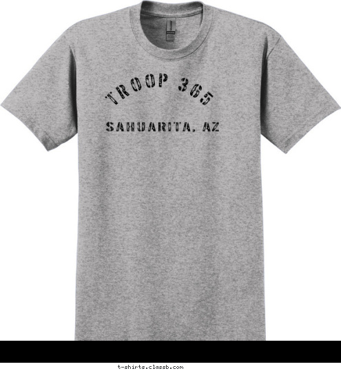 1976 ESTABLISHED PACK 799 TROOP 365 SAHUARITA, AZ
 T-shirt Design 