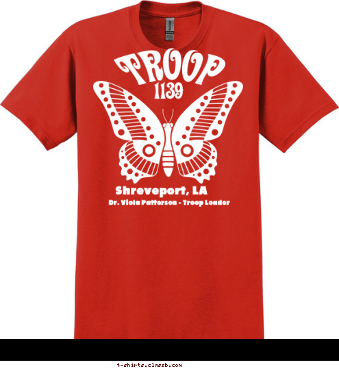 Dr. Viola Patterson - Troop Leader 1139
 Shreveport, LA   T-shirt Design 