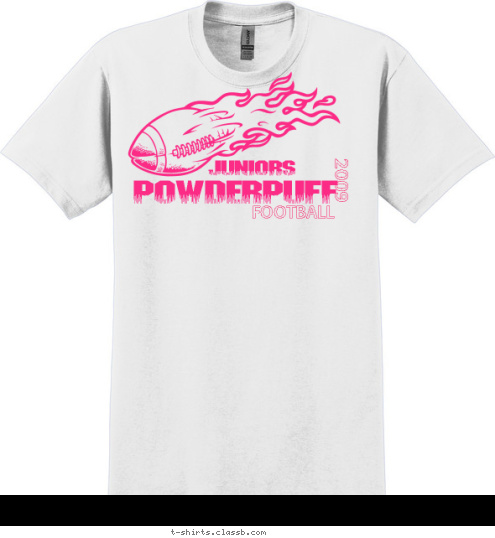 00 THRILL WILL THE POWDERPUFF JUNIORS 2009 FOOTBALL T-shirt Design 