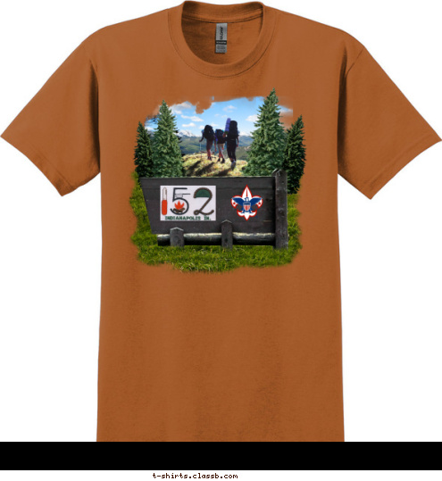 BOY SCOUTS
OF AMERICA CAMP RED PINE 123 TROOP T-shirt Design 