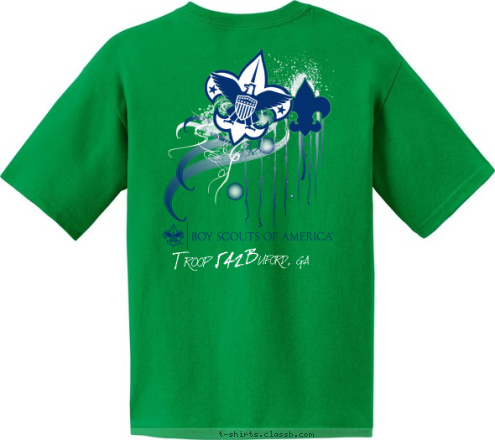 TROOP 542 B BOY SCOUT UFORD, GA BUFORD, GA 542 ROOP T T-shirt Design 