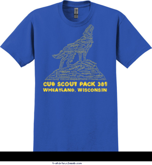 CUB SCOUT PACK 381 Wheatland, Wisconsin T-shirt Design 