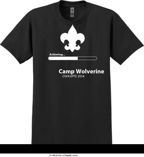 OWASIPPE 2014 Camp Wolverine Achieving... T-shirt Design 