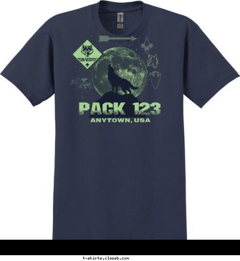 PACK 123 ANYTOWN, USA T-shirt Design 